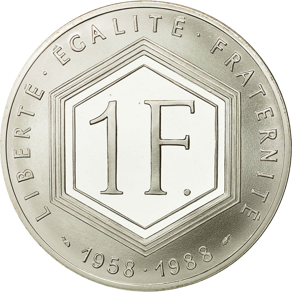 Münze, Frankreich, Charles de Gaulle, Franc, 1988, Paris, STGL, Silber, KM:978