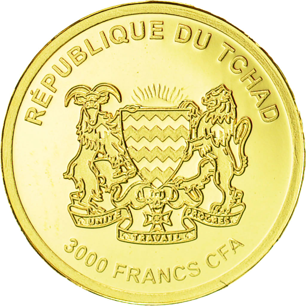 Coin, Chad, Marie Curie, 3000 Francs, 2017, MS(65-70), Gold
