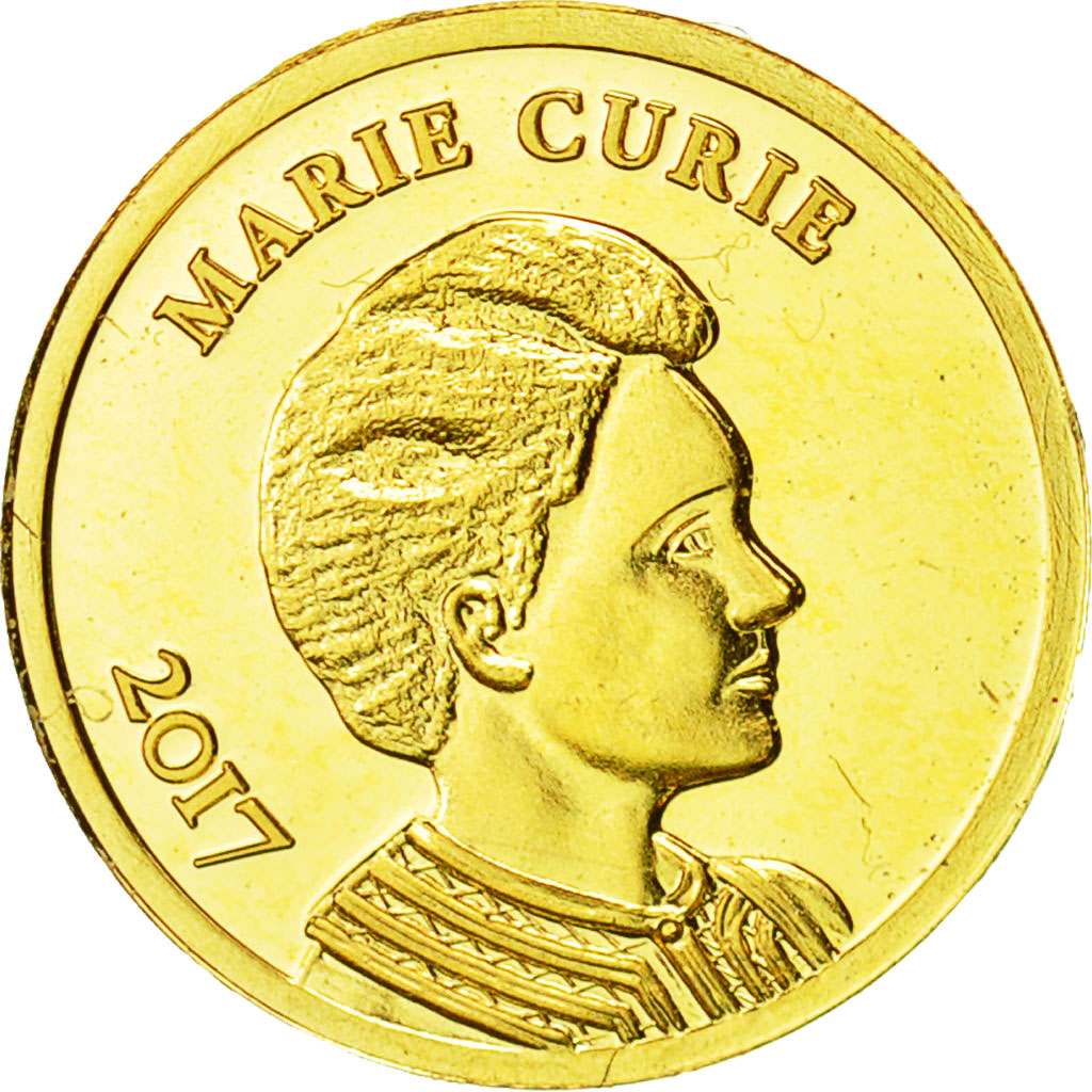 Coin, Chad, Marie Curie, 3000 Francs, 2017, MS(65-70), Gold