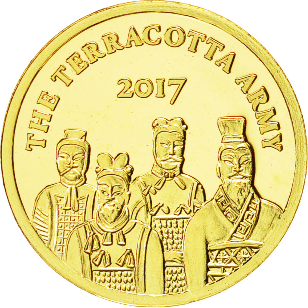 Coin, Niger, The Terracotta Army, 100 Francs, 2017, MS(65-70), Gold