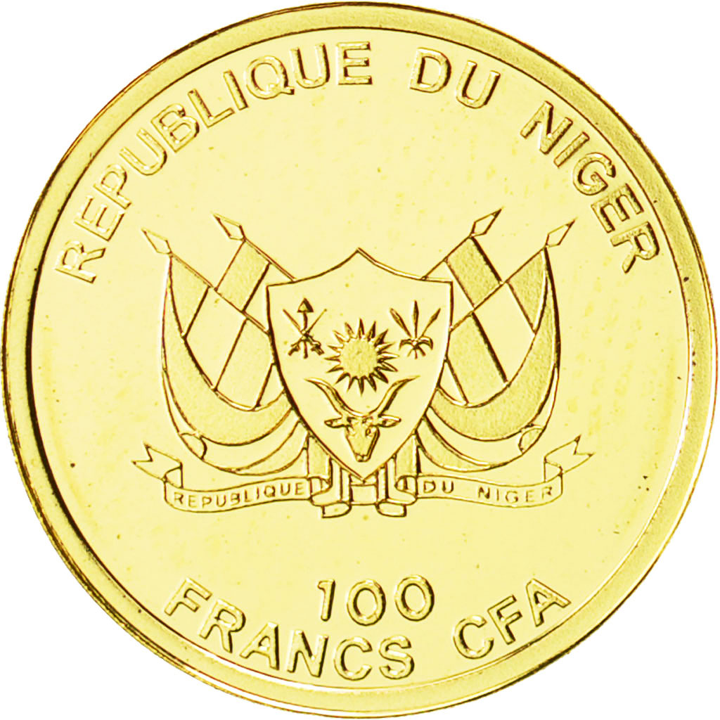 Coin, Niger, The Terracotta Army, 100 Francs, 2017, MS(65-70), Gold