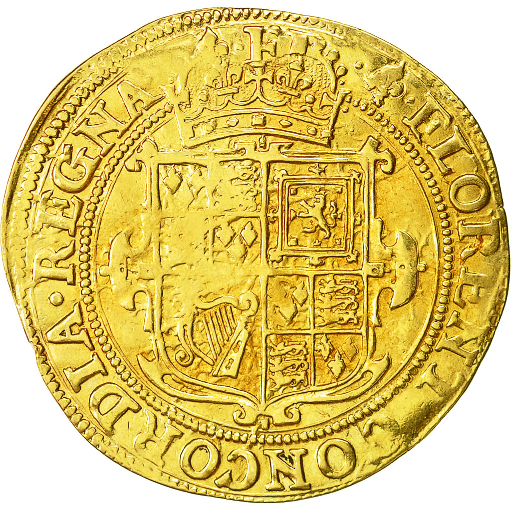 Coin, Great Britain, Charles I, Unite, Tower, EF(40-45), Gold, KM:150