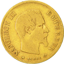 Moneta, Francia, Napoleon III, Napoléon III, 10 Francs, 1855, Strasbourg, MB