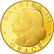 Monaco, Medal, Centenaire de Monte-Carlo, Rainier III, Grace Kelly, 1966, SPL-