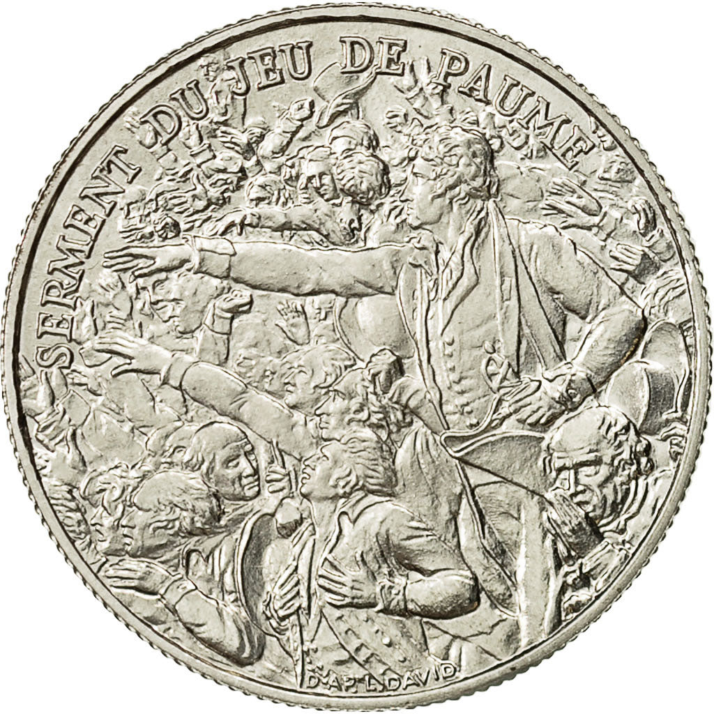 Frankreich, Medal, Serment du Jeu de Paume, 1989, STGL, Platin