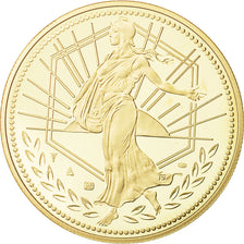 France, Medal, Anniversaire Ve République, Semeuse, 2008, MS(65-70), Gold