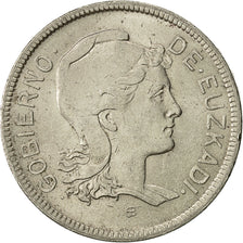 Coin, SPAIN CIVIL WAR, EUZKADI, 2 Pesetas, 1937, Brussels, AU(55-58), Nickel