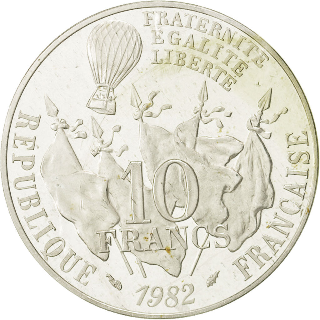 Coin, France, Gambetta, 10 Francs, 1982, MS(63), Silver, KM:P748, Gadoury:187.P2