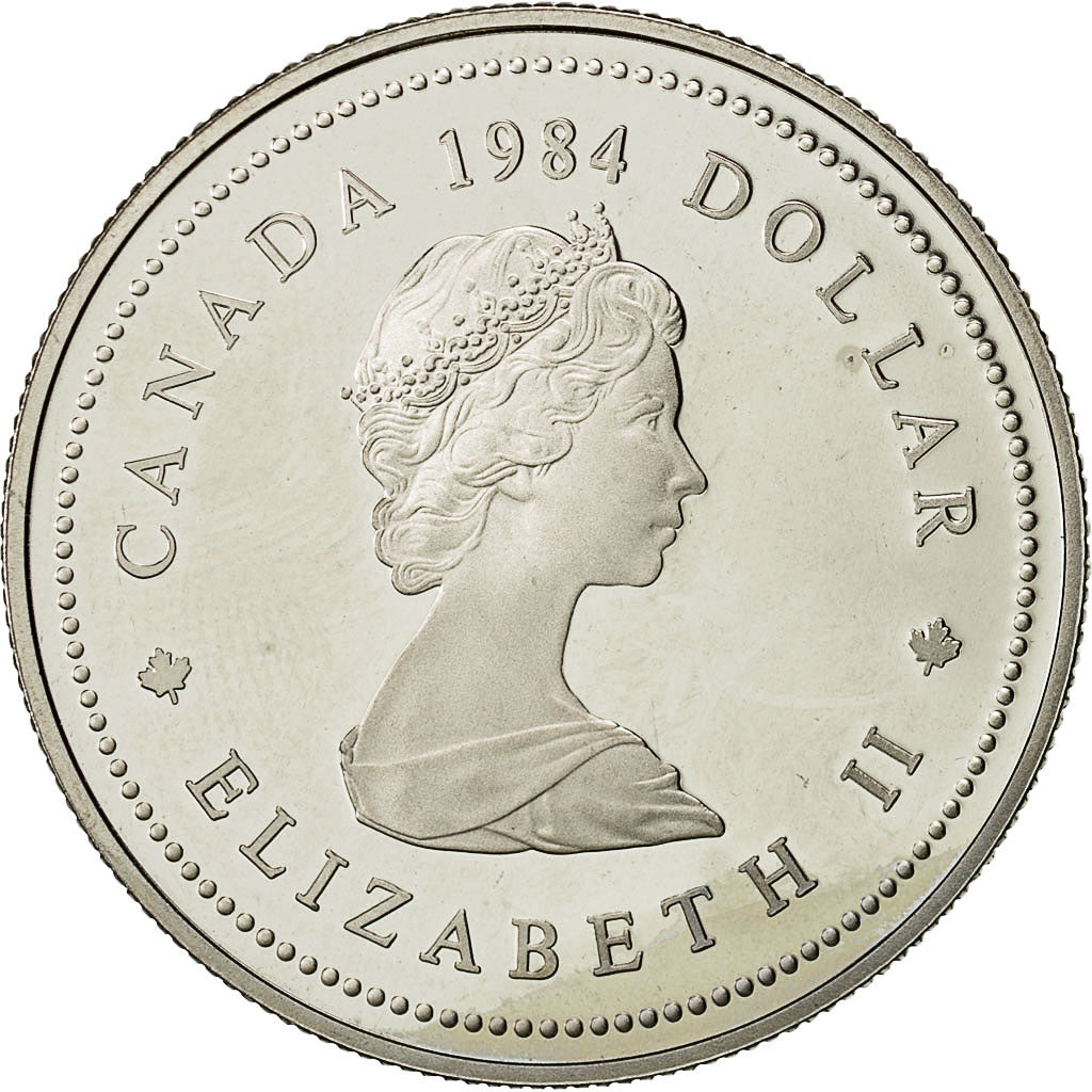Monnaie, Canada, Elizabeth II, Jacques Cartier, Dollar, 1984, Royal Canadian