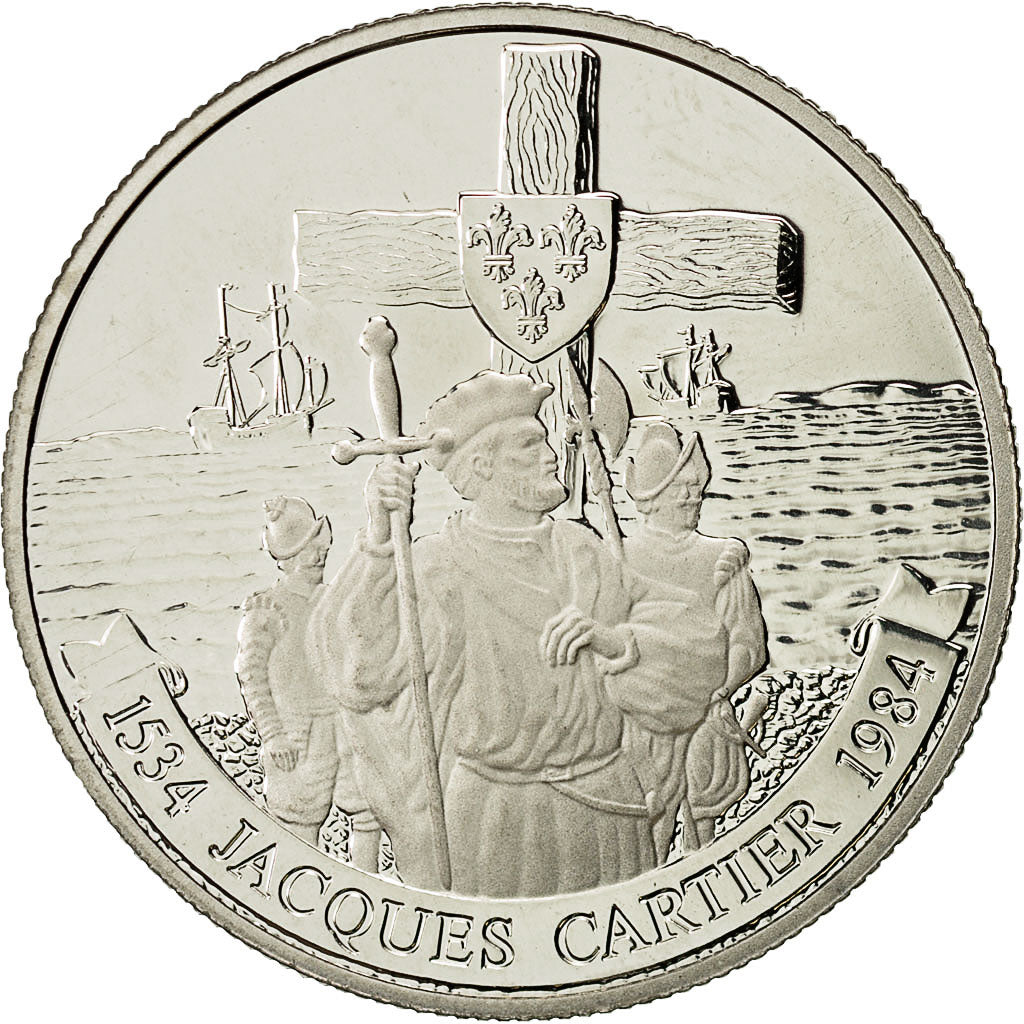 Monnaie, Canada, Elizabeth II, Jacques Cartier, Dollar, 1984, Royal Canadian