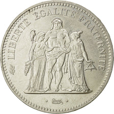 Coin, France, Hercule, 50 Francs, 1974, AU(55-58), Silver, KM:941.2