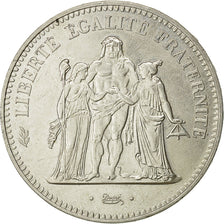Münze, Frankreich, Hercule, 50 Francs, 1974, VZ, Silber, KM:941.2, Gadoury:882a
