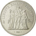 Münze, Frankreich, Hercule, 50 Francs, 1974, VZ, Silber, KM:941.2, Gadoury:882a