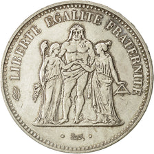 Münze, Frankreich, Hercule, 50 Francs, 1974, VZ, Silber, KM:941.2, Gadoury:882a
