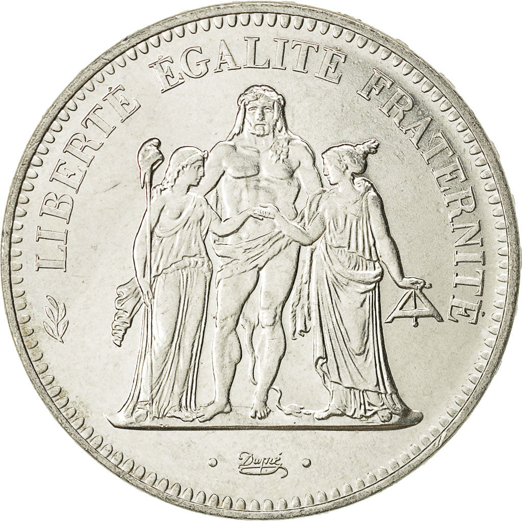 Coin, France, Hercule, 50 Francs, 1974, AU(55-58), Silver, KM:941.2