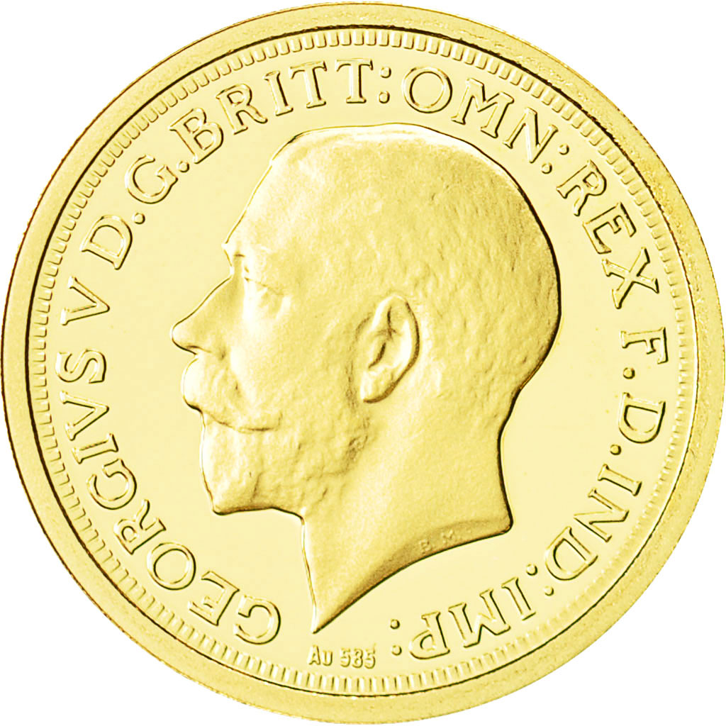 Great Britain, Medal, Reproduction Sovereign 1920, MS(65-70), Gold