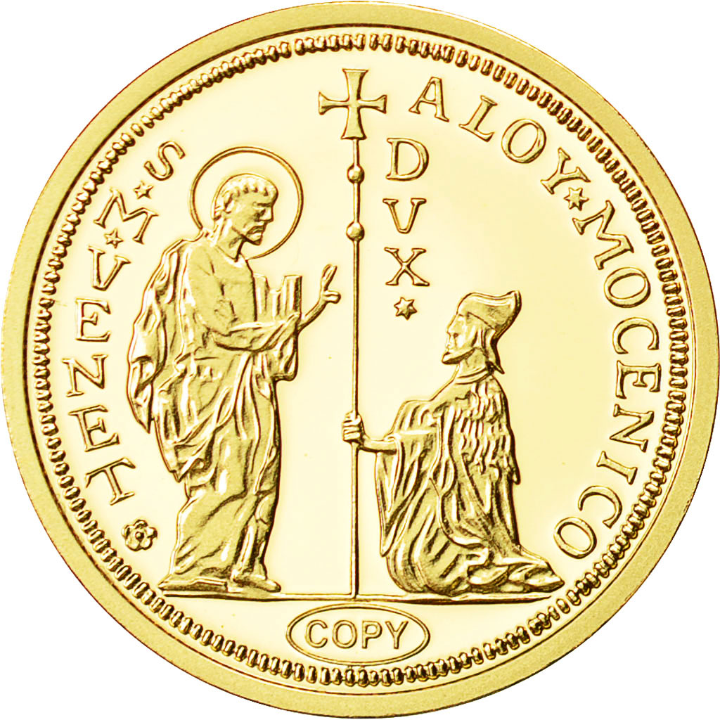 Italy, Medal, Reproduction Sequin Venice, MS(65-70), Gold