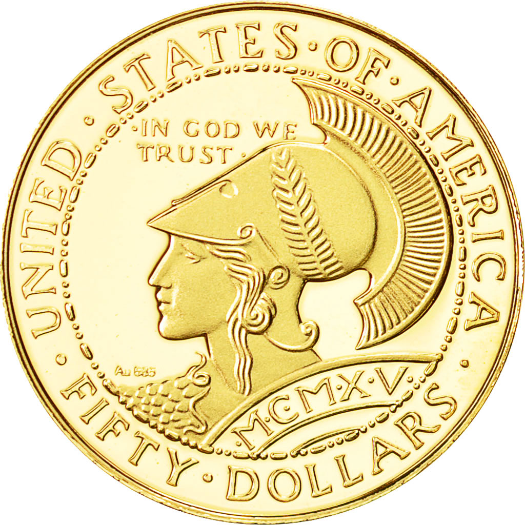 United States, Medal, Reproduction 50 dollars 1915, MS(65-70), Gold