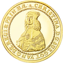 Letonia, Medal, Reproduction Dukat 1644, FDC, Oro