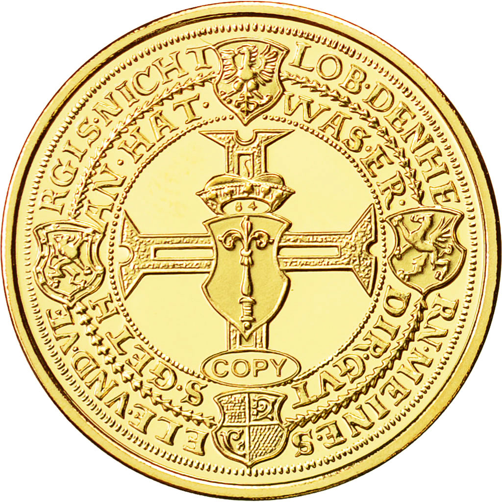 Duitsland, Medal, Reproduction Coin Johans Georg, FDC, Goud