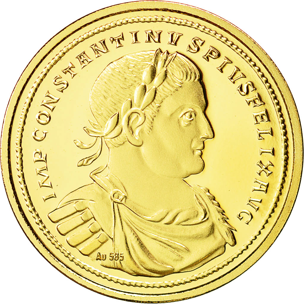 France, Medal, Reproduction Solidus Constantin, MS(65-70), Gold