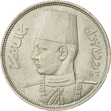 Coin, Egypt, Farouk, 5 Piastres, 1939, British Royal Mint, AU(55-58), Silver