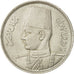 Coin, Egypt, Farouk, 5 Piastres, 1939, British Royal Mint, AU(55-58), Silver