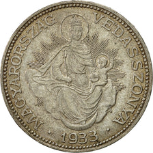 Coin, Hungary, 2 Pengö, 1933, Budapest, AU(55-58), Silver, KM:511