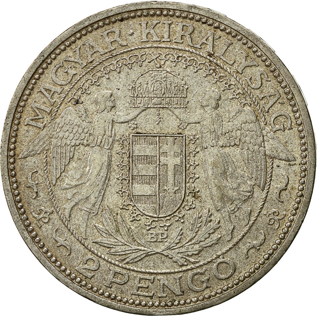 Coin, Hungary, 2 Pengö, 1933, Budapest, AU(55-58), Silver, KM:511