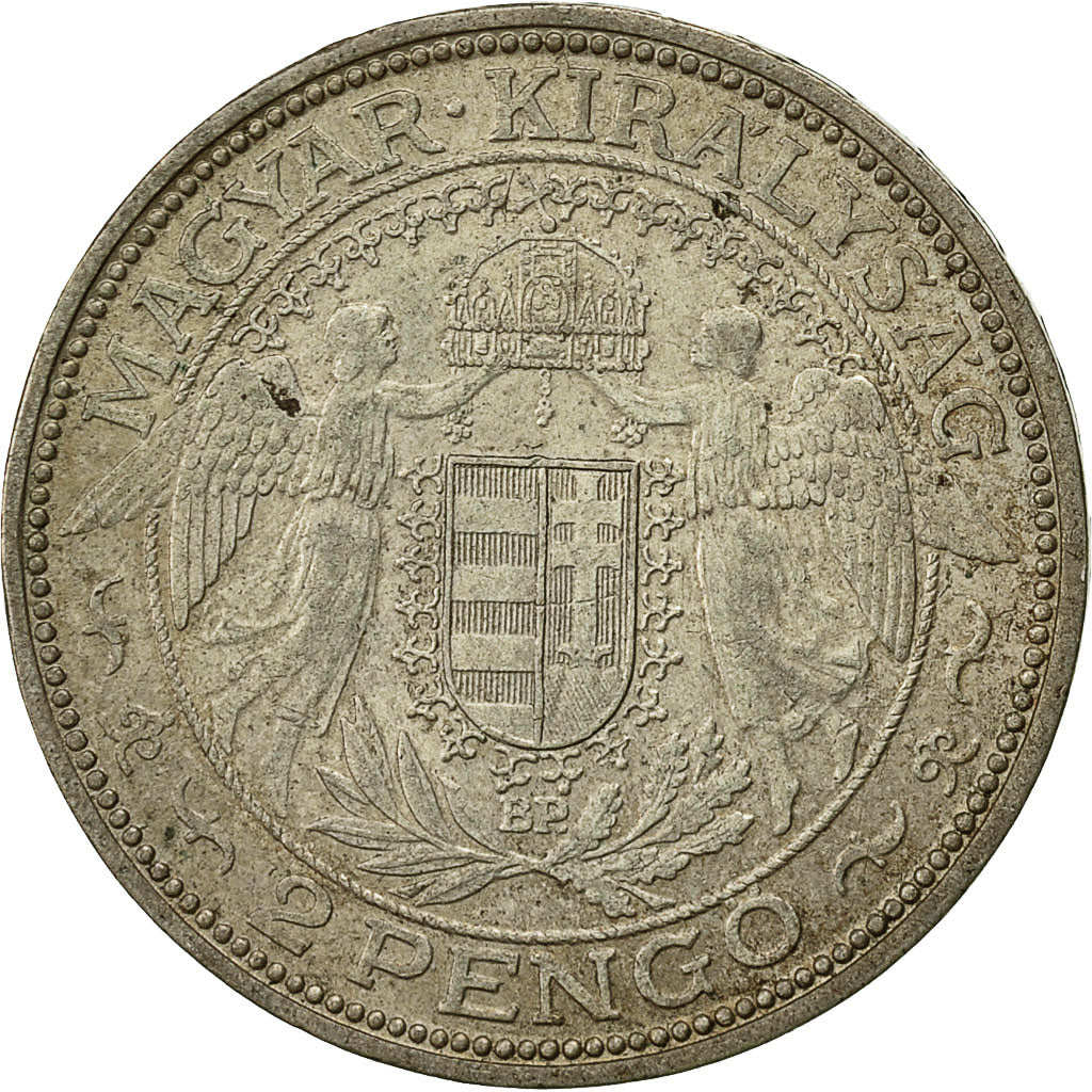 Coin, Hungary, 2 Pengö, 1939, Budapest, EF(40-45), Silver, KM:511