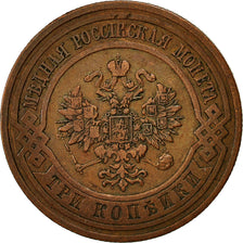 Moneta, Russia, Nicholas II, 3 Kopeks, 1911, St. Petersburg, BB, Rame, KM:11.2