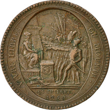 Moneta, Francia, 5 Sols, 1792, Birmingham, BB, Bronzo, KM:Tn31