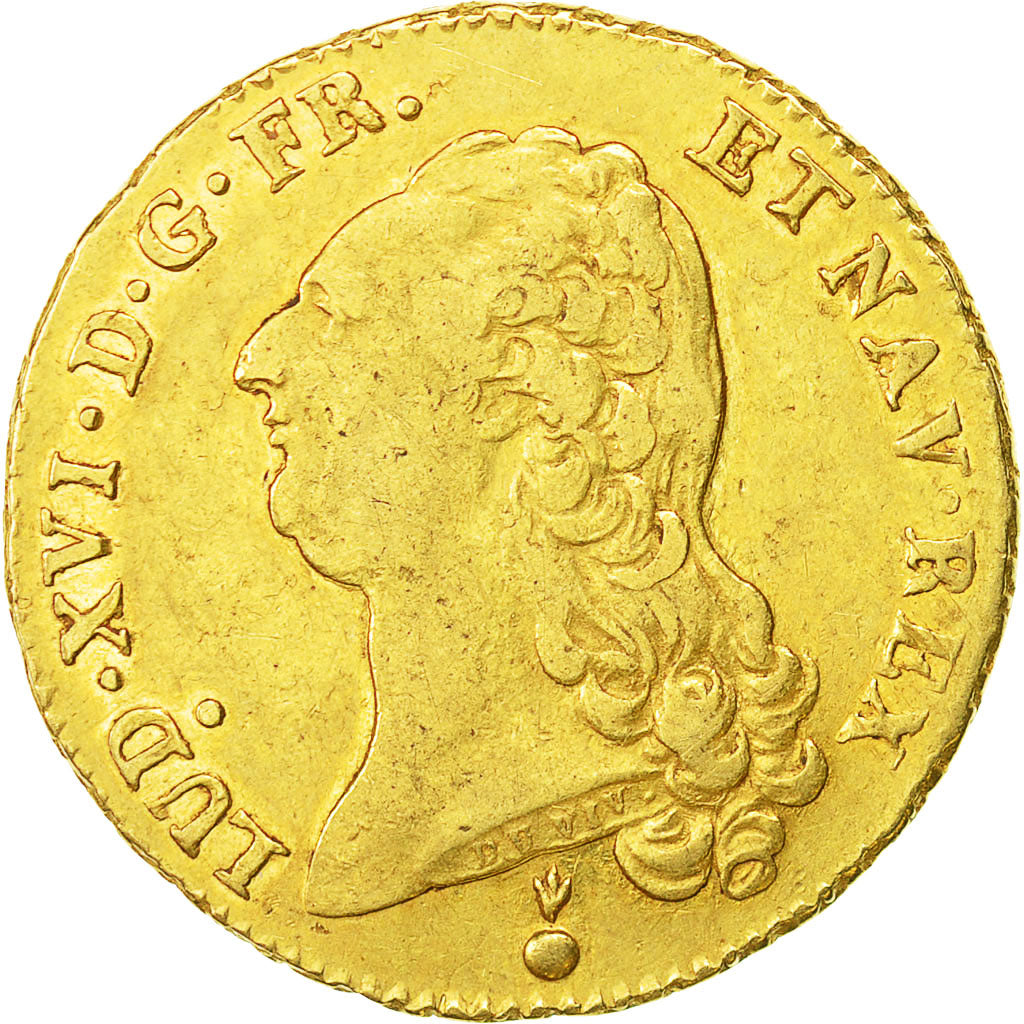 Münze, Frankreich, Louis XVI, Double louis d'or à la tête nue, 2 Louis D'or