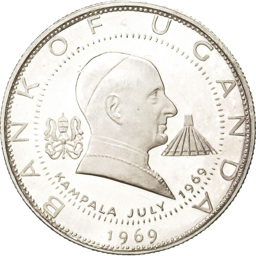 Moneda, Uganda, 2 Shillings, 1969, SC, Plata, KM:8
