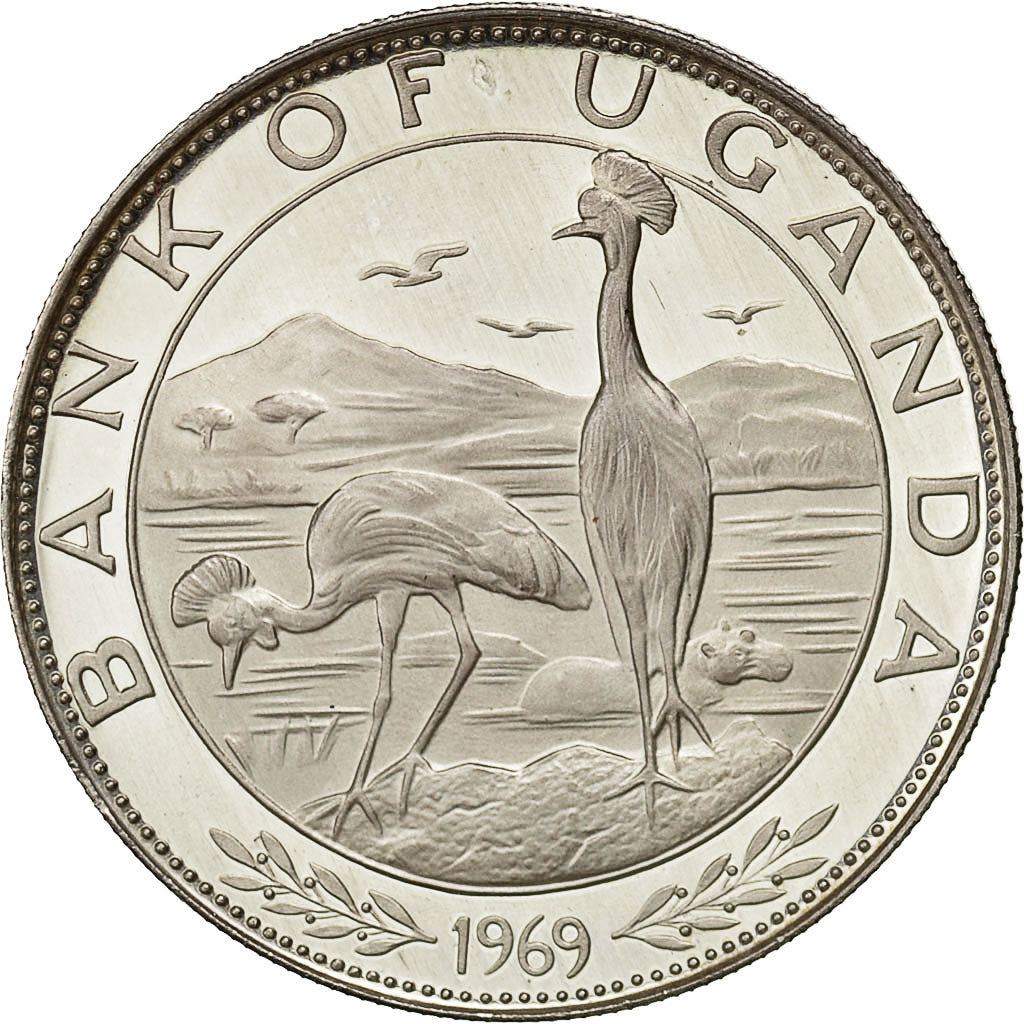 Münze, Uganda, 5 Shillings, 1969, UNZ, Silber, KM:9