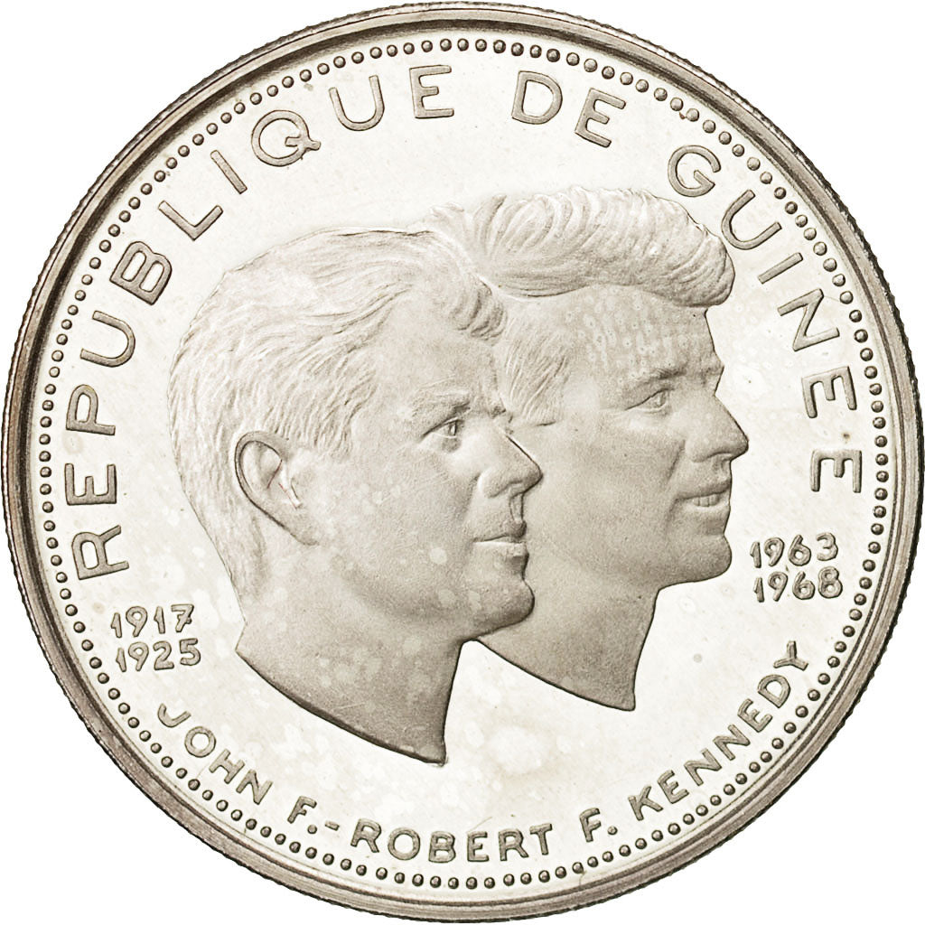 Coin, Guinea, 200 Francs, 1970, MS(63), Silver, KM:10