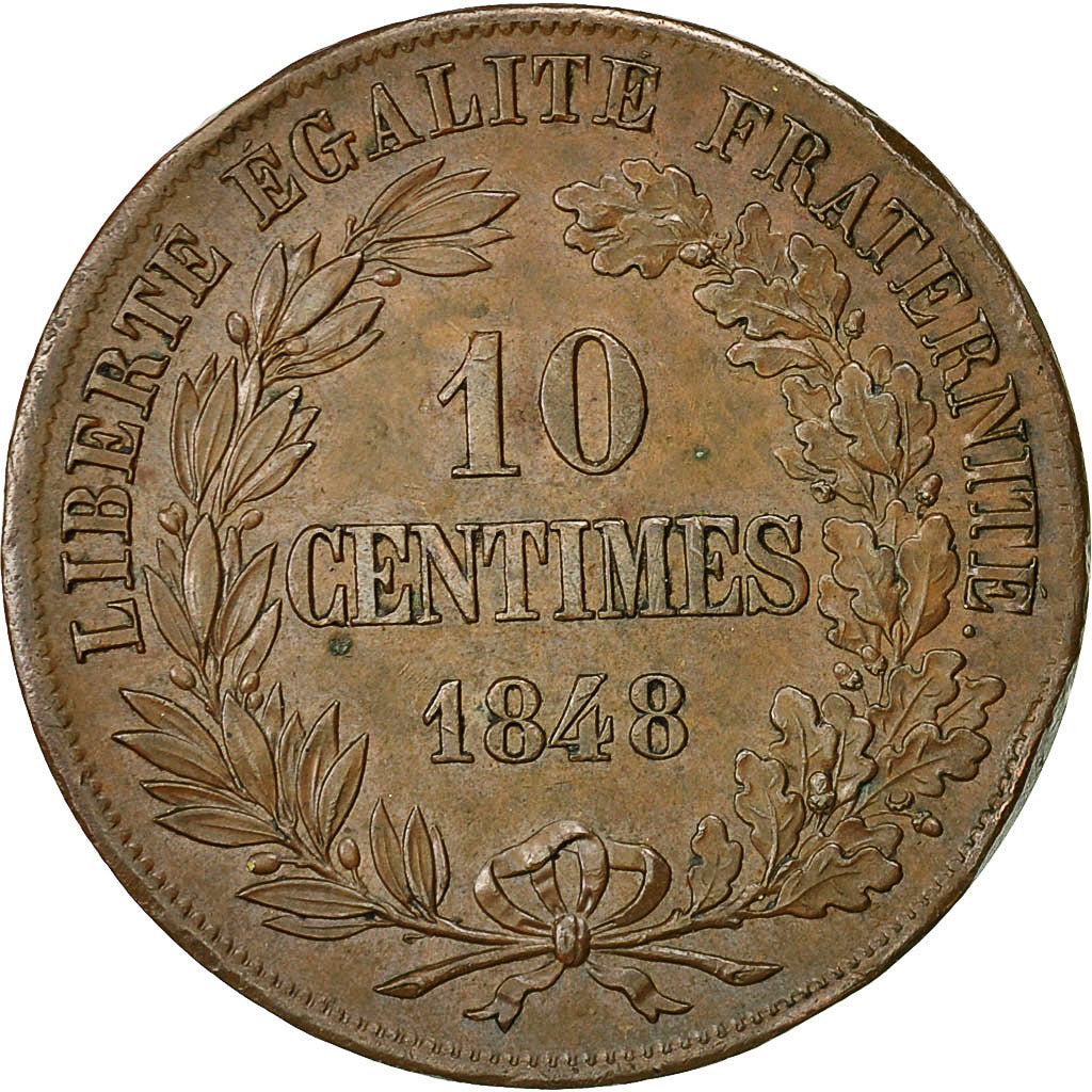 Coin, France, Essai Concours de Boivin, 10 Centimes, 1848, Paris, MS(60-62)