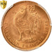 Monnaie, Cameroun, 50 Centimes, 1943, Pretoria, PCGS, MS66RD, FDC, Bronze, KM:6