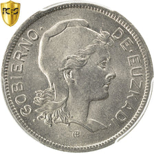 Moneda, GUERRA CIVIL ESPAÑOLA, EUZKADI, 2 Pesetas, 1937, Brussels, PCGS, MS65
