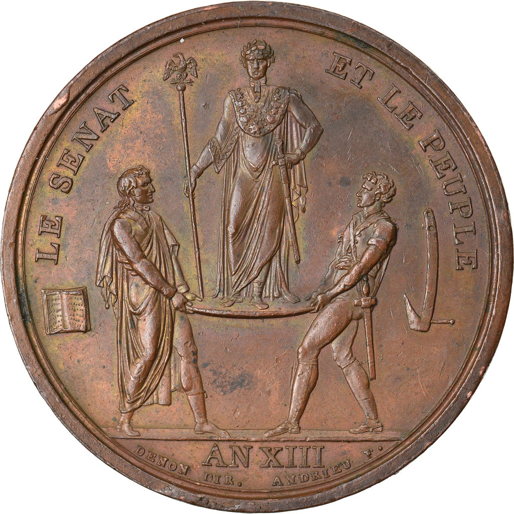 France, Medal, First French Empire, Napopléon Ier, Le Sénat, Le Peuple