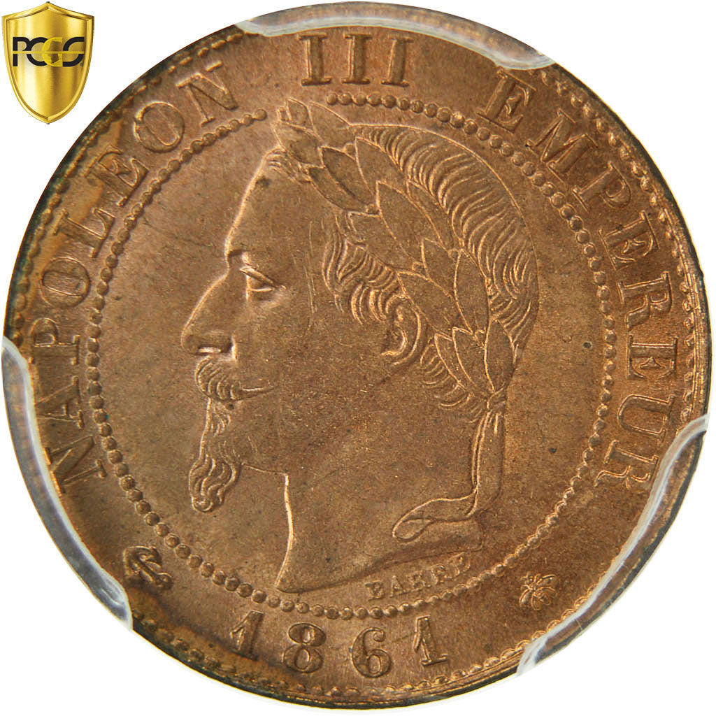 Münze, Frankreich, Napoleon III, Napoléon III, Centime, 1861, Paris, PCGS