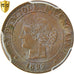 Monnaie, France, Cérès, Centime, 1897, Paris, PCGS, MS64BN, SPL+, Bronze