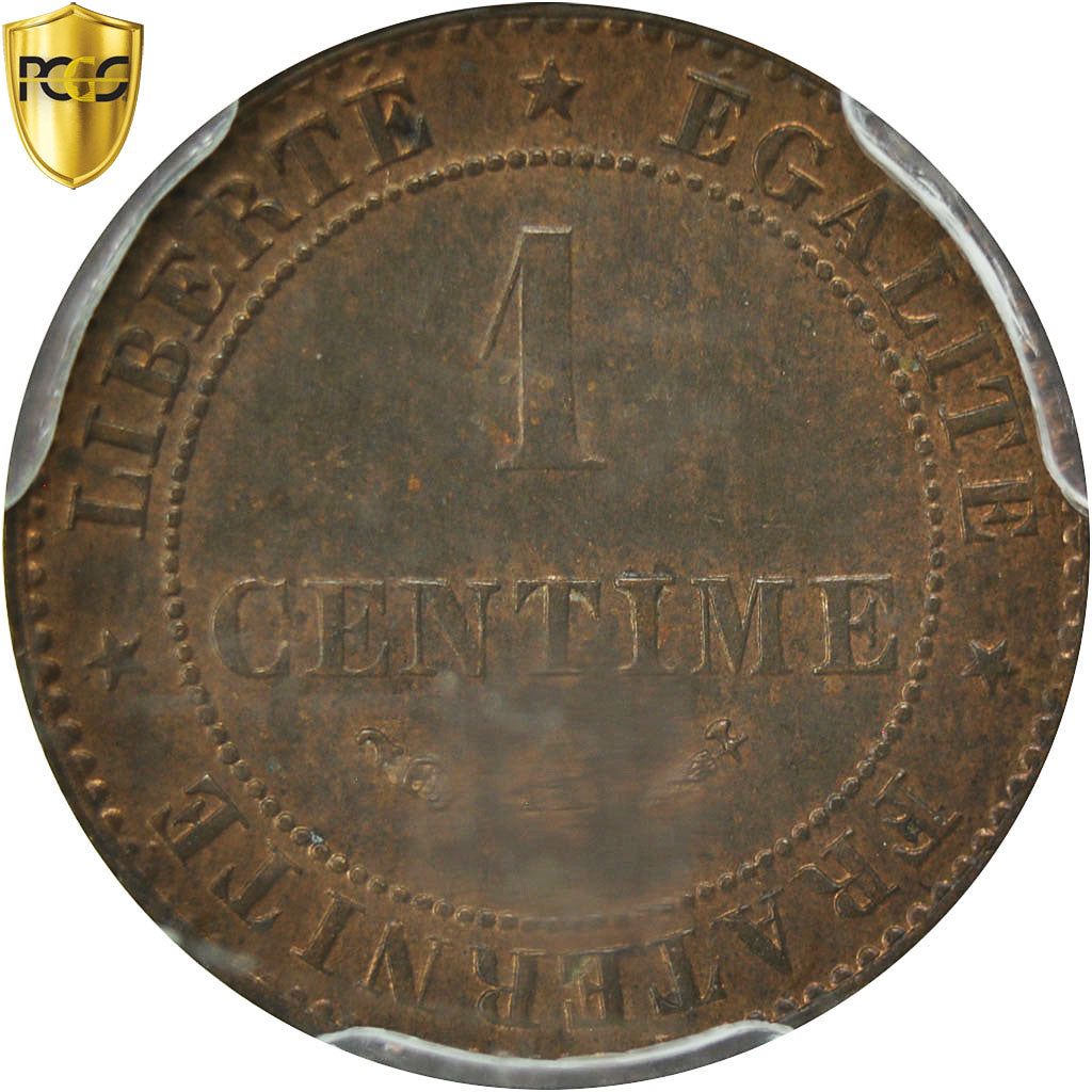 Coin, France, Cérès, Centime, 1890, Paris, PCGS, MS63RB, MS(63), Bronze