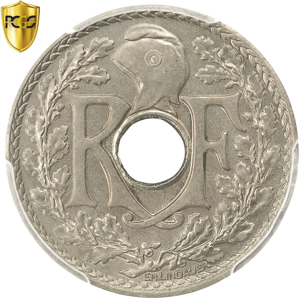Moneta, Francia, Lindauer, 25 Centimes, 1930, PCGS, MS66, FDC, Rame-nichel