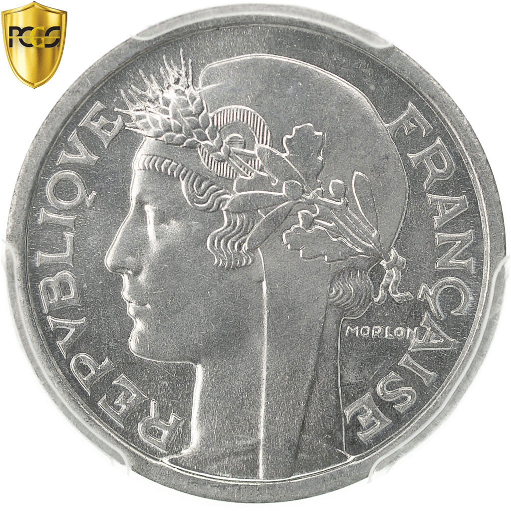 Monnaie, France, Morlon, Franc, 1957, PCGS, MS66, FDC, Aluminium, KM:885a.1