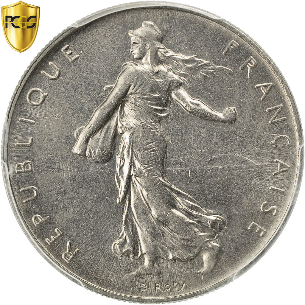 Coin, France, Semeuse, Franc, 1961, Paris, PCGS, MS63, Nickel, KM:925.1, graded