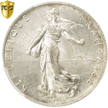 Moneta, Francia, Semeuse, 2 Francs, 1917, Paris, PCGS, MS64, SPL+, Argento