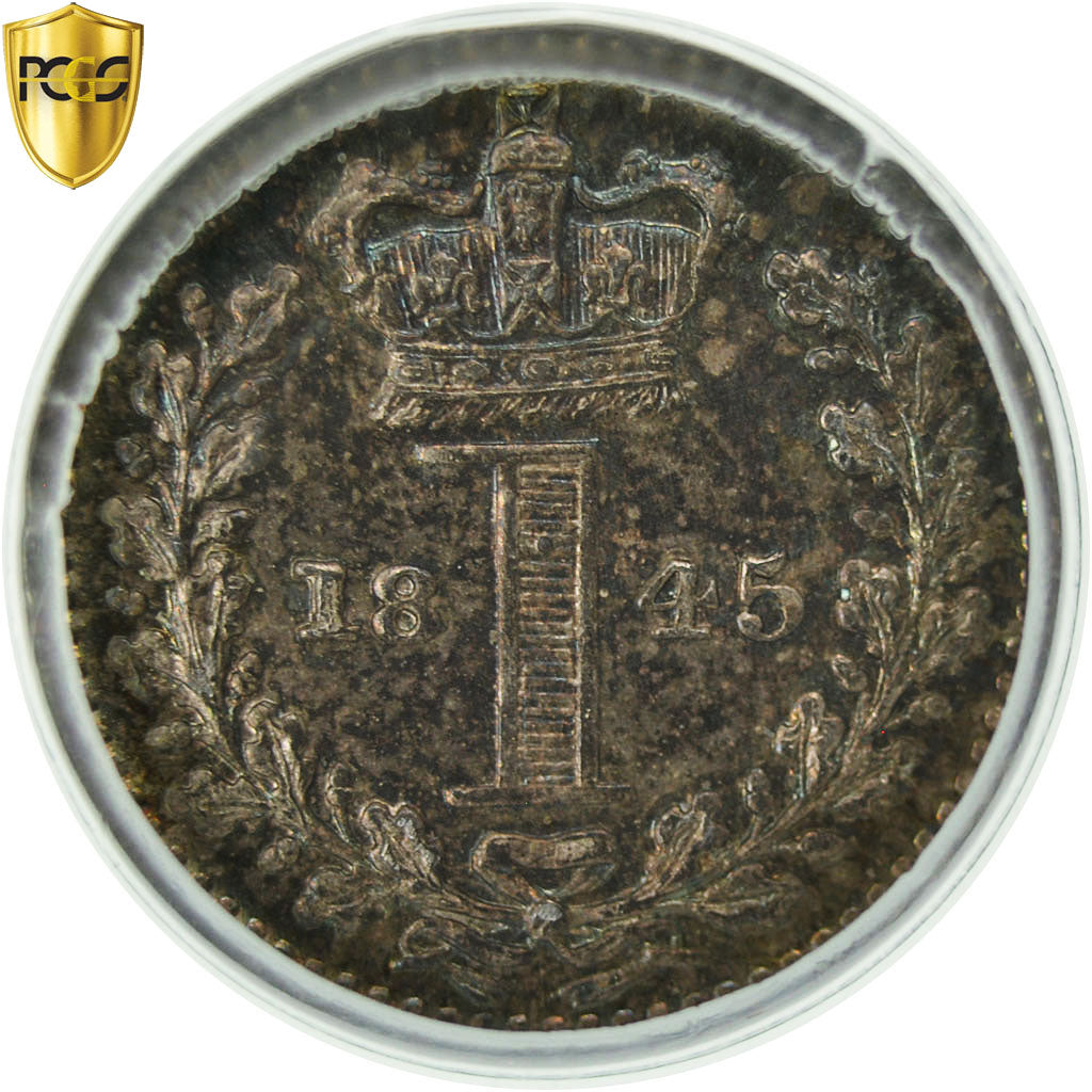 Coin, Great Britain, Victoria, Penny, 1845, PCGS, PL66, MS(65-70), Silver