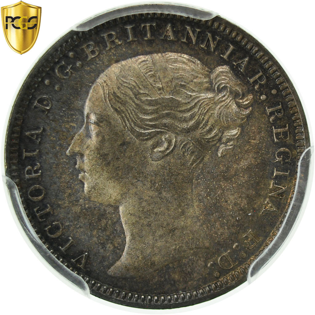 Coin, Great Britain, Victoria, 3 Pence, 1874, PCGS, PL65, MS(65-70), Silver