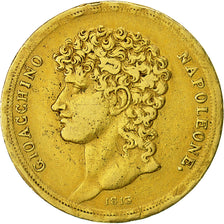 Moneda, Estados italianos, NAPLES, Joachim Murat, 40 Lire, 1813, BC+, Oro